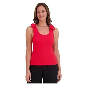 French Connection Red Sleeveless Women's Top with Bows NWT